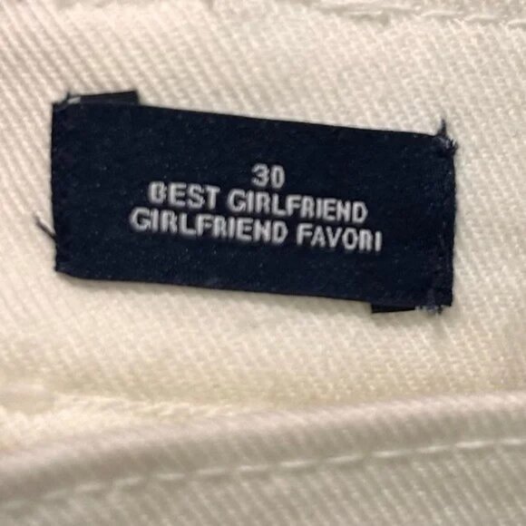 Gap women's white cropped girlfriend denim jeans size 30 - Picture 5 of 5